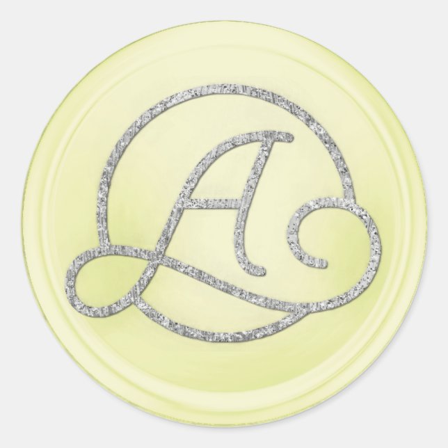 Adesivo ALL INITIALS Silver Circle Monogram Butter (Frente)