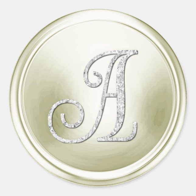 Adesivo ALL INITIALS Silver Monogram 3 Off White (Frente)
