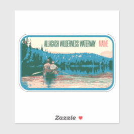 Adesivo Allagash Wilderness Waterway Maine USA Sticker