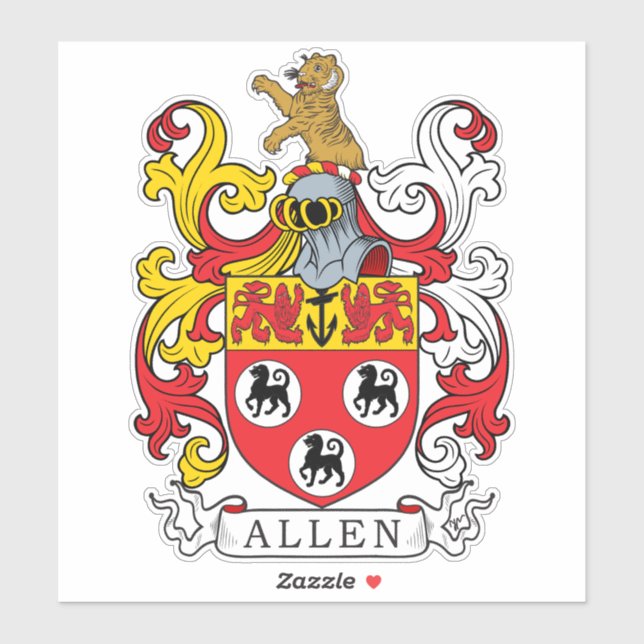 Adesivo Allen Family Crest (Folha)