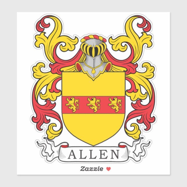 Adesivo Allen Family Crest (Folha)