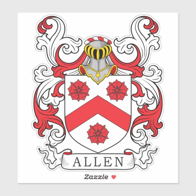 Adesivo Allen Family Crest (Folha)