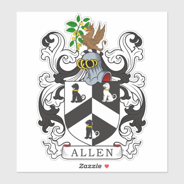 Adesivo Allen Family Crest (Folha)