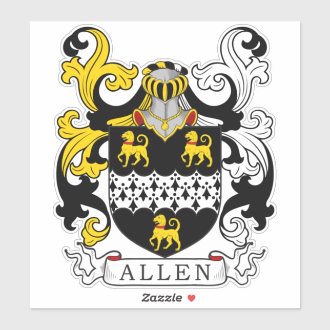 Adesivo Allen Family Crest (Folha)