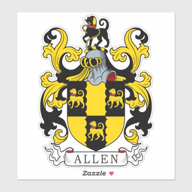 Adesivo Allen Family Crest (Folha)