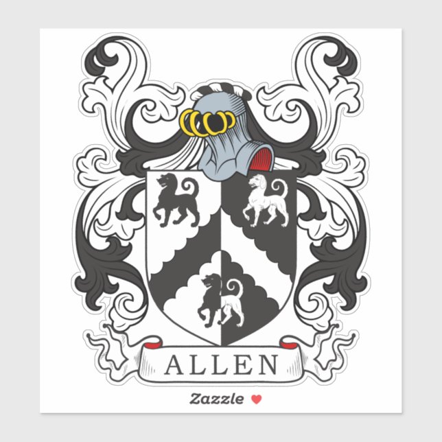 Adesivo Allen Family Crest (Folha)