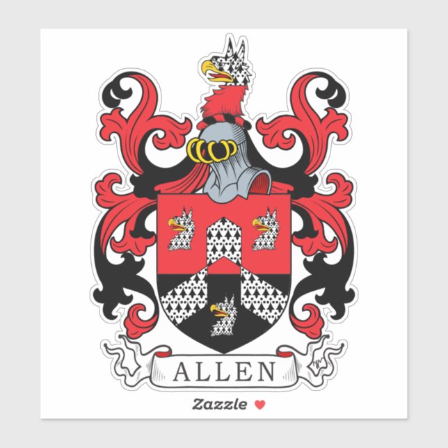 Adesivo Allen Family Crest (Folha)
