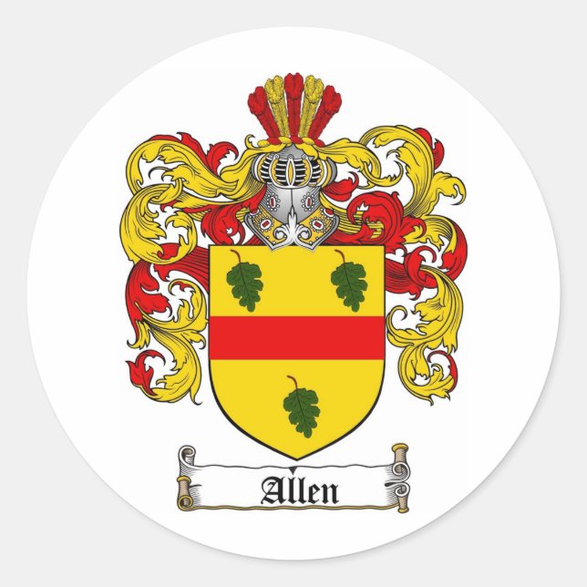 ADESIVO ALLEN FAMILY CREST - ALLEN CASACO DE ARMAS (Frente)