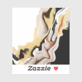 Adesivo Alligare Abstract Gold Black White Fluid Art