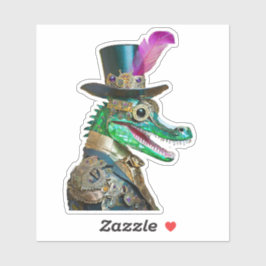 Adesivo Alligator Animal do Partido Steampunk do Mardi Gra