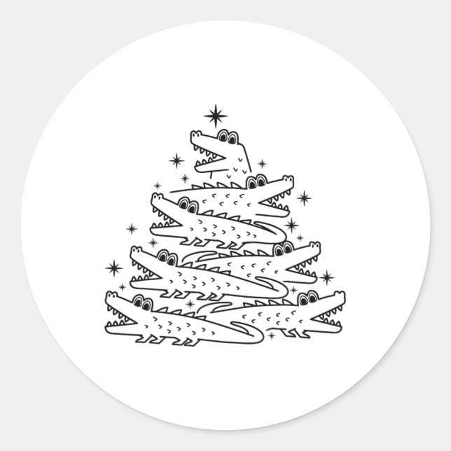 Adesivo Alligator Christmas Tree Swea (Frente)
