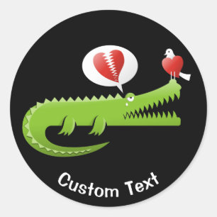 Adesivo Alligator no Love Classic Round Sticker