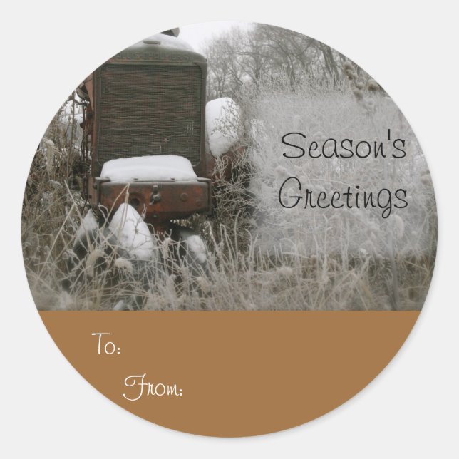 Adesivo Allis Chalmers Gift Tag (Frente)