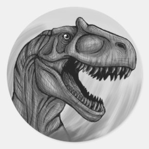 Adesivo Allosaurus Sketch