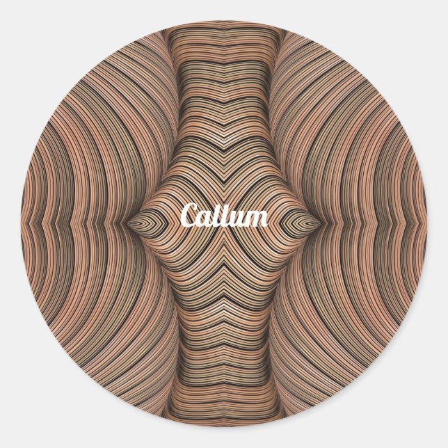Adesivo ALLUM ~ Formas Bonito de castanho - Fractal ~ (Frente)