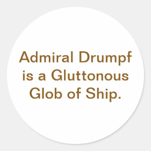 Adesivo Almirante Navio Glutão Drump Hankamer Artjunkhaus