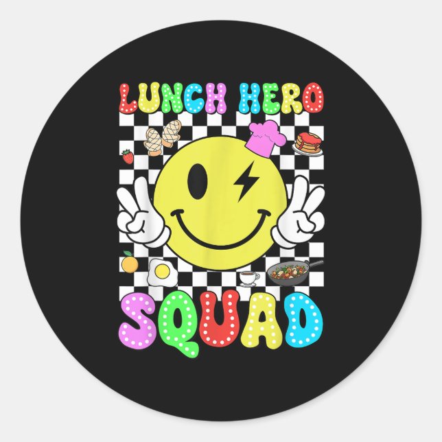 Adesivo Almoçar Hero Squad De Volta Ao Café Para Almoçadas (Frente)