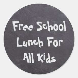 Adesivo Almoço Escolar Gratuito Para Todas As Crianças