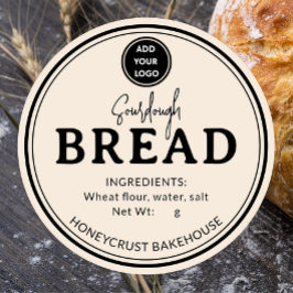 Adesivo Almond Cream Bakery Sourdough Bread Label Sticker