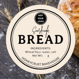 Adesivo Almond Cream Bakery Sourdough Bread Label Sticker