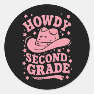 Adesivo Alô 2ª Série Cowboy Cowgirl De Volta à Escola