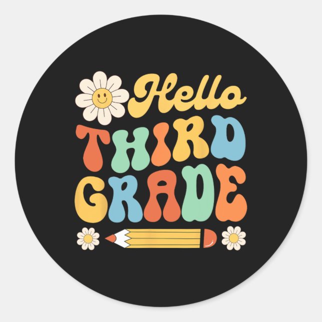 Adesivo Alô, 3º ano de volta aos professores universitário (Frente)