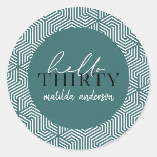 Adesivo Alô, 30 paus de aniversário de 30 anos