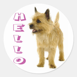 Adesivo Alô Cairn Terrier Puppy Dog Saudação Stickers
