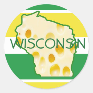 Adesivo Alô de Wisconsin Swiss Cheese Head Stickers