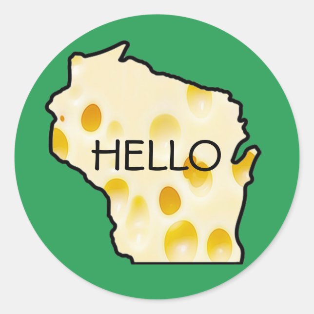 Adesivo Alô de Wisconsin Swiss Cheese Head Stickers (Frente)