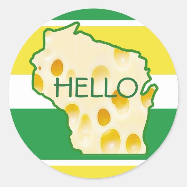 Adesivo Alô de Wisconsin Swiss Cheese Head Stickers (Frente)