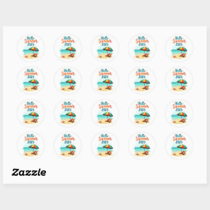 Adesivo Alô Summer 2025 🏖️ Beach Scene Sticker