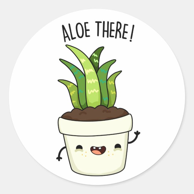 Adesivo Aloe Ali Engraçado Aloe Vera Pun (Frente)