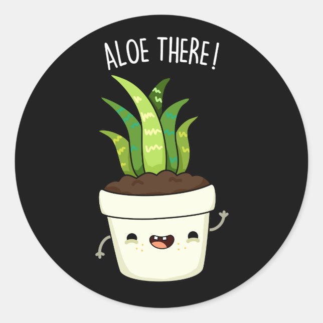 Adesivo Aloe Ali Engraçado Aloe Vera Pun (Frente)