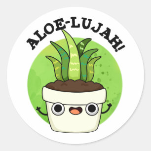 Adesivo Aloe-llujah Cute Aloe Vera Pun