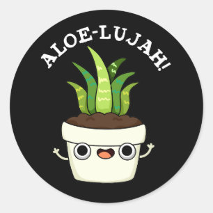 Adesivo Aloe-llujah Funny Aloe Vera Pun Dark BG