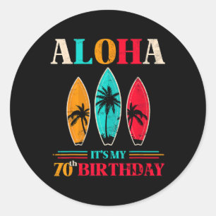 Adesivo Aloha 70º Aniversário Havaí Praia Tropical Surf