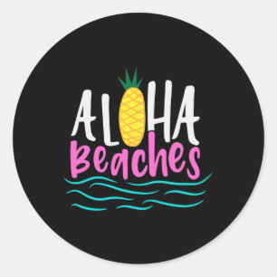 Adesivo Aloha Beaches Hawaii Beach Summer VacMen Wom