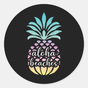 Adesivo Aloha Beaches Hawaii Hawaii Pineapple Cute Beach