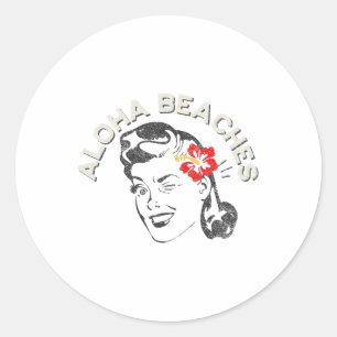 Adesivo Aloha Beaches Retro Vintage Style Hawaii Vacage1