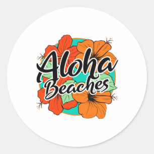 Adesivo Aloha Beaches Tropicais Hawaii Flores Havaianas Is