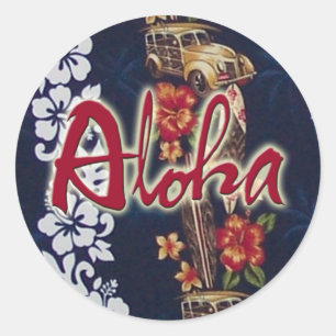 Adesivo Aloha Blue Hawaiian Impressão Sticker