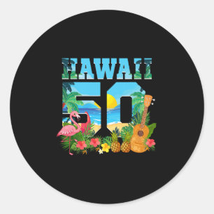 Adesivo Aloha Havaí 50º Aniversário Havaí Tropical Havaian