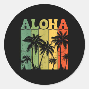 Adesivo Aloha Havaí Ilha Palmeiras Tábua de Surf Praia H