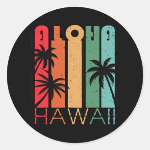 Adesivo Aloha Havaí Palmeira Tropical Ilha Havaiana Lo