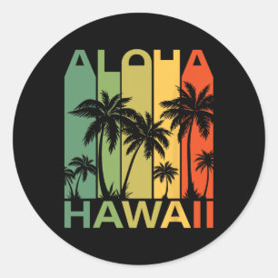 Adesivo Aloha Havaí Palmeira Tropical Ilha Havaiana Re