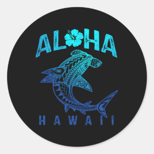 Adesivo Aloha Havaí Tril Tubarão Polinésio Havaiano Praia 