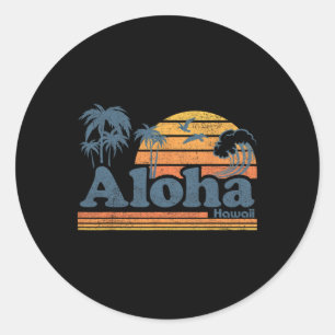 Adesivo Aloha Havaí Vintage Praia Verão Surf 70s Retrô