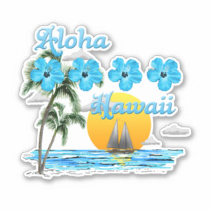Adesivo Aloha Hawaii à vela