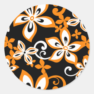 ADESIVO ALOHA HAWAII (PRETO/LARANJA)